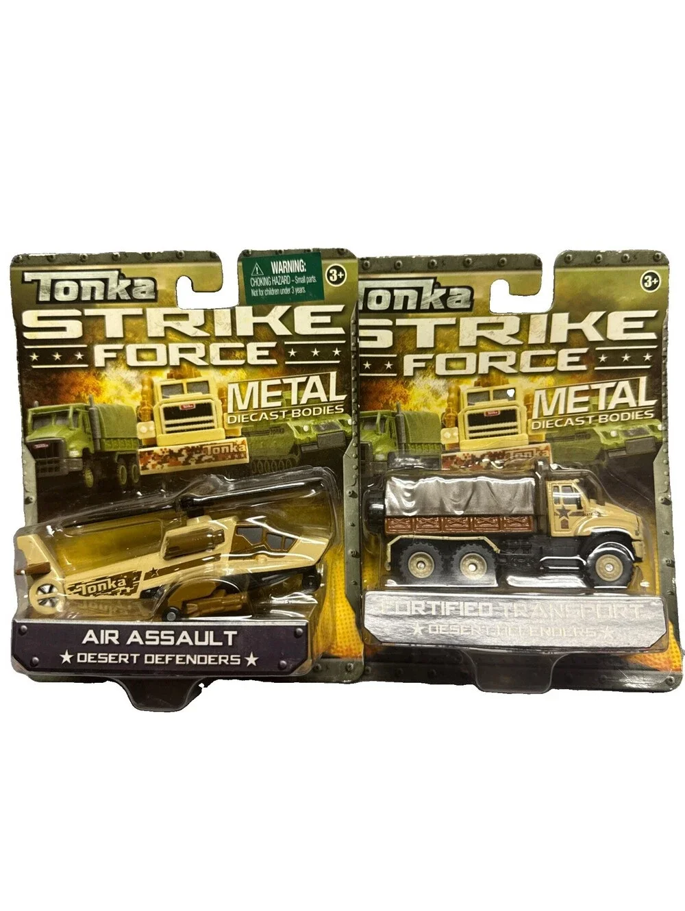 Tonka Strike Force Metal Desert Defenders Air Assault & Fortified Transport 1/64